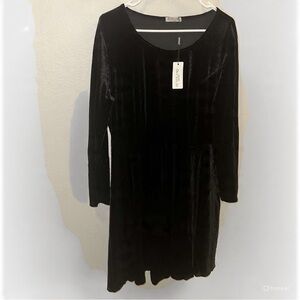 Elegant Black Velvet Dress